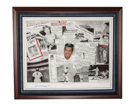 Joe DiMaggio Large Signed and Framed Poster